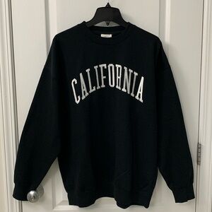 Black California Crewneck Sweatshirt